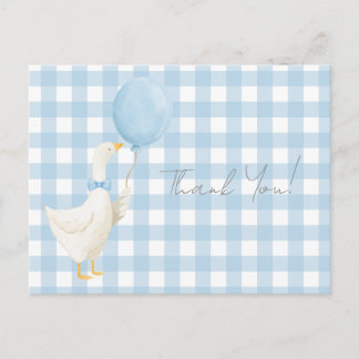 Eine dumme Gans zum 1. Geburtstag Dankeschön Postkarte