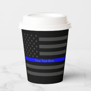Eine dünne blaue Linie US-Flagge Ihr eigenes Perso Pappbecher