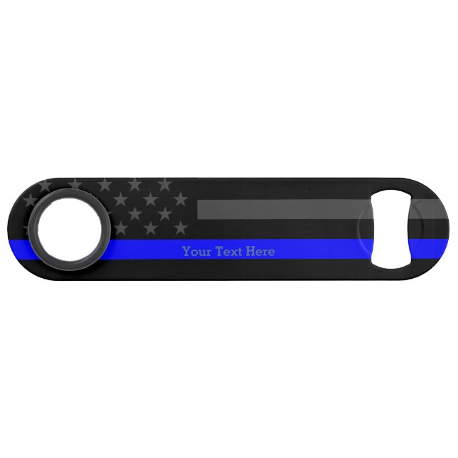 Eine dünne blaue Linie US-Flaggen-personalisierte Speed Flaschenöffner (Vorderseite (Horizontal))