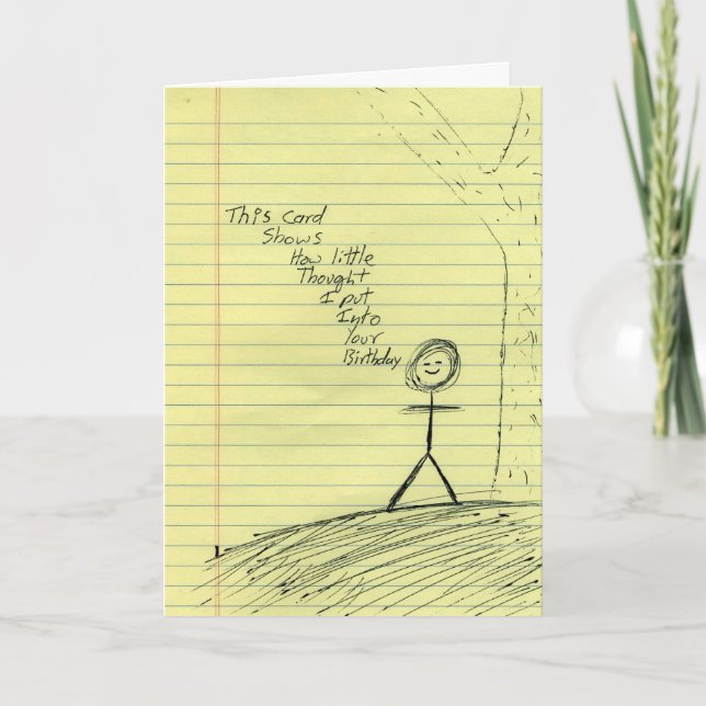 Eine durchdachte Geburtstags-Karte Karte (Vorderseite)