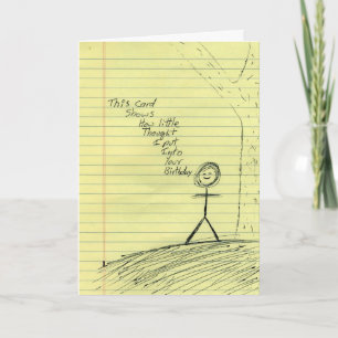 Eine durchdachte Geburtstags-Karte Karte