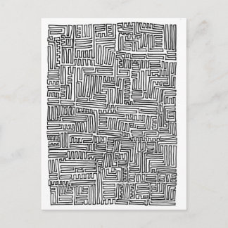 eine durchgehende Linie Postkarte