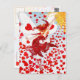 Eine Dusche von Roten Herzen von der Walentinische Feiertagspostkarte (Vorne/Hinten)