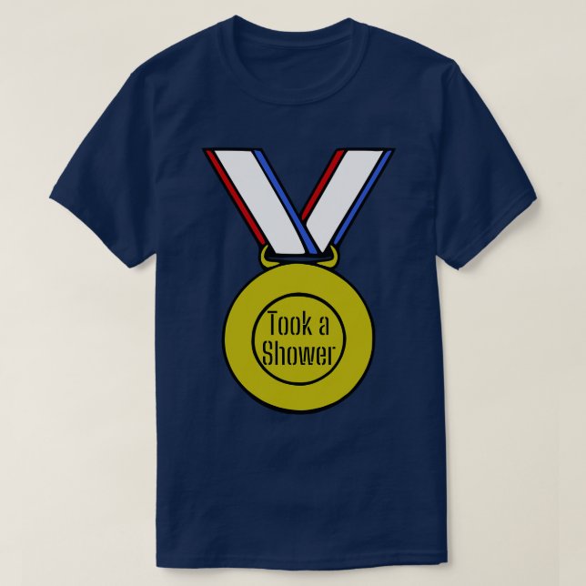 Eine Duschgoldmedaille T-Shirt (Design vorne)