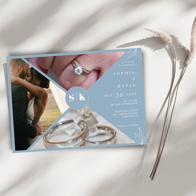 Eine dutzende Minimalistische Hochzeit des moderne Einladung (Von Creator hochgeladen)