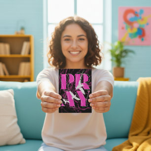 Eine einfache Erinnerung PRAY Christlicher Glaube Postkarte