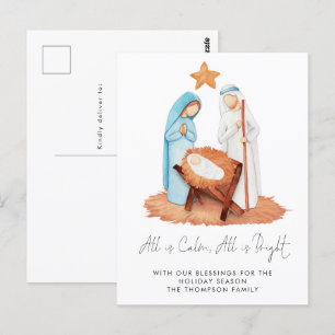 Eine einfache Krippenlandschaft ist nur ein ruhige Postkarte