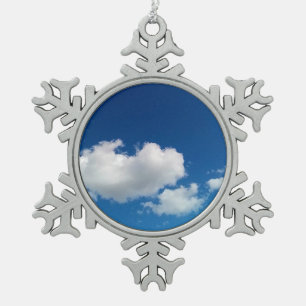 Eine einfache lange Wolke Schneeflocken Zinn-Ornament