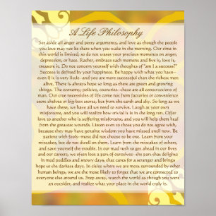 Eine einfache Lebensphilosophie Poster