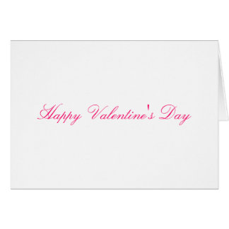 Eine einfache Valentinskarte mit rosa Schrift und