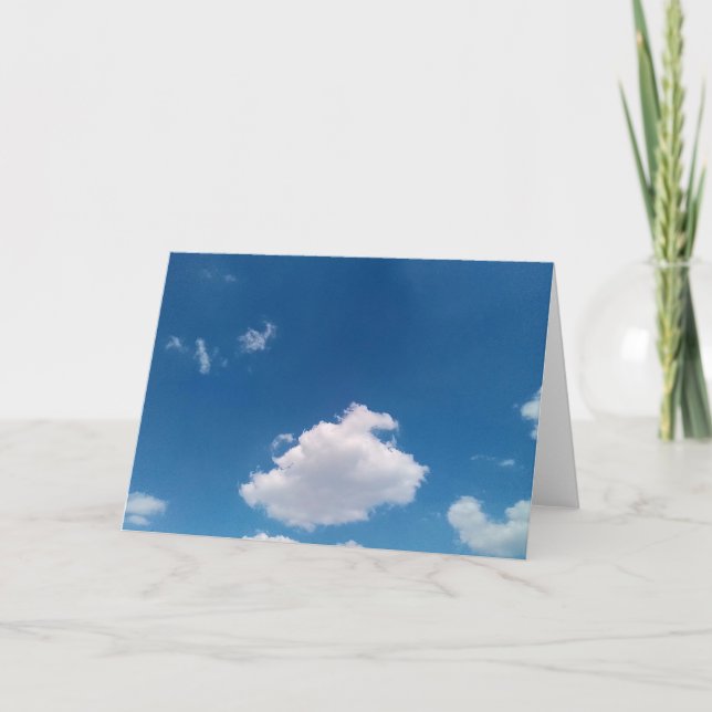 Eine einfache Wolke Dankeskarte (Vorderseite)