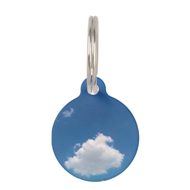 Eine einfache Wolke Haustiermarke (Vorderseite)