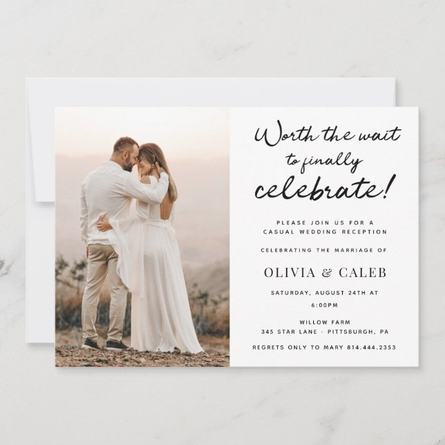 Eine Einladung zum Empfang von Wartezeiten (Vorderseite)