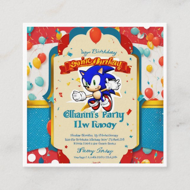 eine einzigartige Einladungskarte zum Geburtstag (Vorderseite)