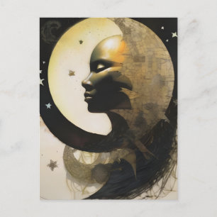 Eine einzigartige himmlische Frauenkollage Postkarte