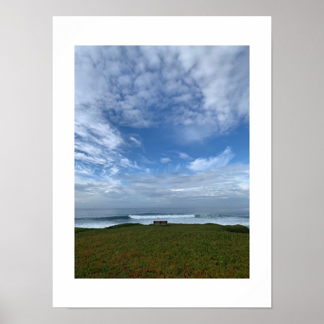 Eine einzige Bank California Color Fotografie Poster (Vorne)