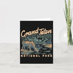 Eine Elche im Nationalpark Grand Teton Vintage Wan Karte