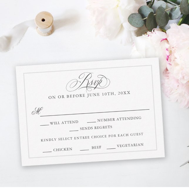 Eine elegante Affäre mit einem RSVP für Hochzeiten (Von Creator hochgeladen)