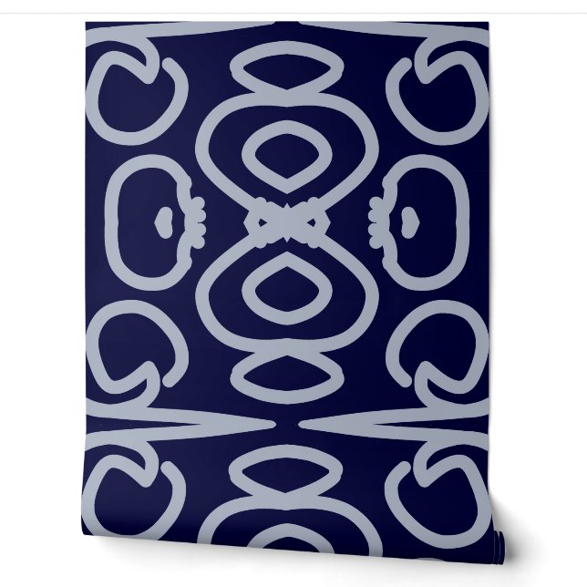 Eine elegante blaue "Ratti_Creative_Arts"-Tapete Tapete (Abrollen)