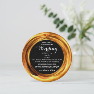 Eine elegante Goldring-Einladung Einladung