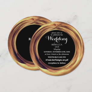 Eine elegante Goldring-Einladung Einladung
