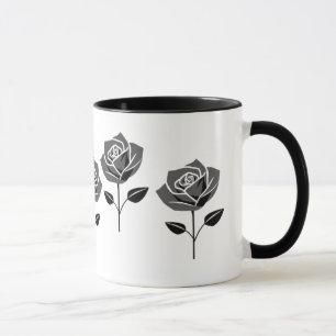 Eine elegante schwarze Rose. Tasse