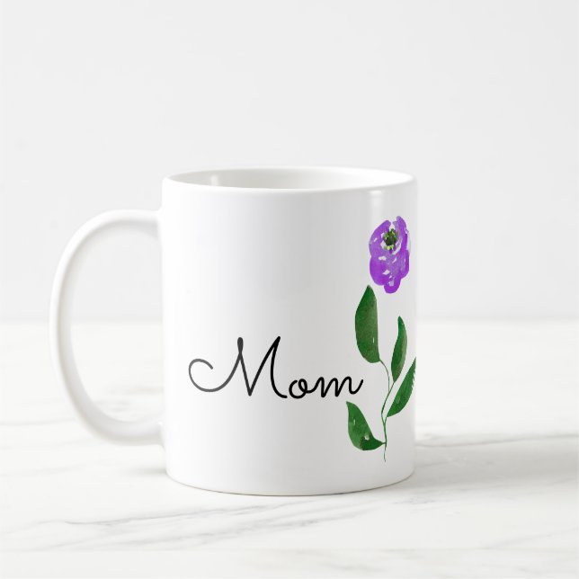 Eine empfindliche Lila Blume Kaffeetasse (Links)