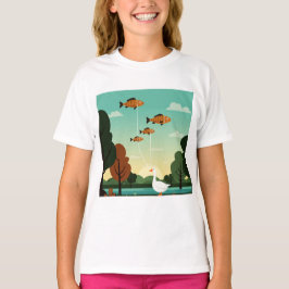 Eine Ente und vier Fische T-Shirt
