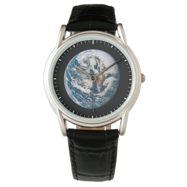 Eine Erde, die aus der Apollo 10 Raumsonde stammt. Armbanduhr (Vorderseite)