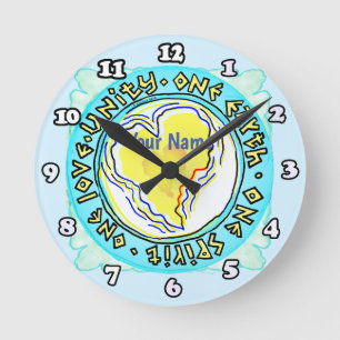 Eine Erde Runde Wanduhr