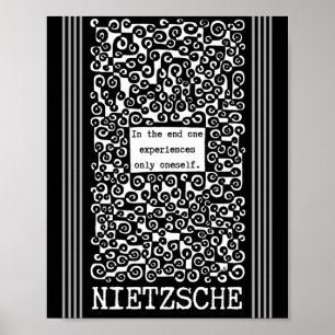 Eine ERFAHRUNG nur sich selbst Zitat von Nietzsche Poster