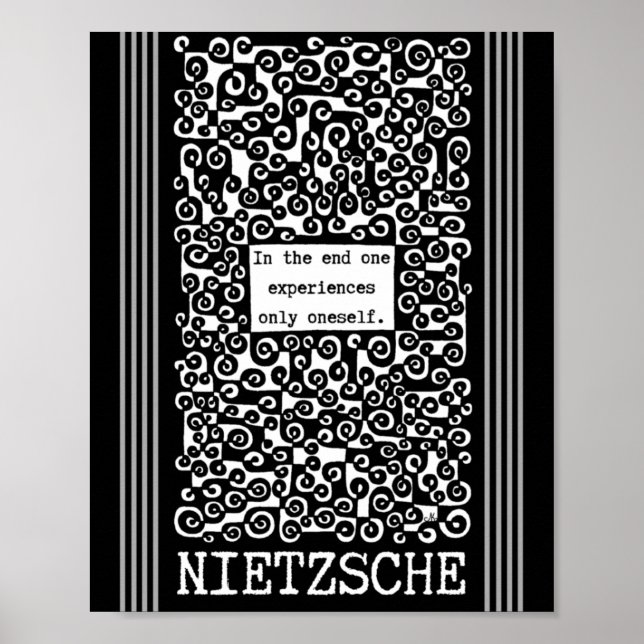 Eine ERFAHRUNG nur sich selbst Zitat von Nietzsche Poster (Vorne)