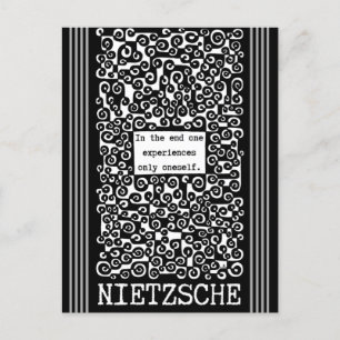 Eine ERFAHRUNG nur sich selbst Zitat von Nietzsche Postkarte