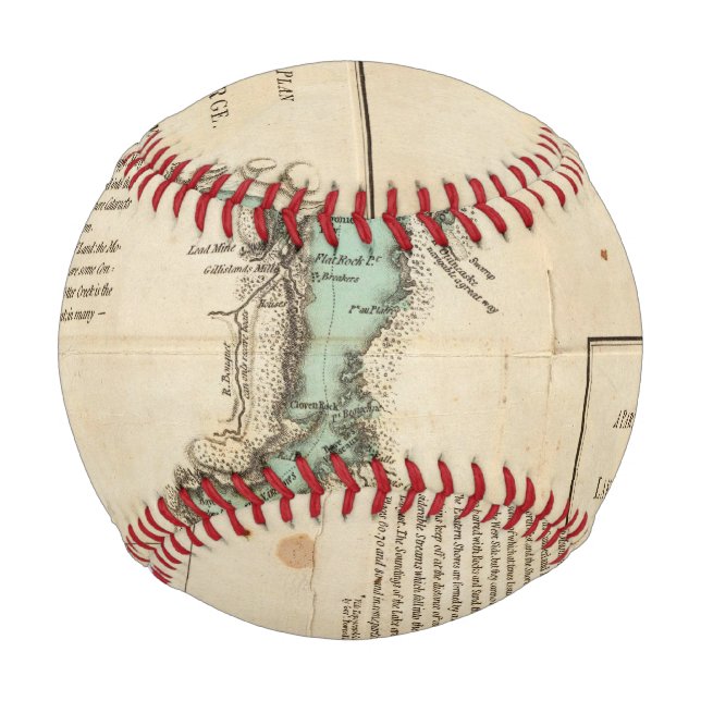 Eine Erhebung über den Champlain-See Baseball (Vorderseite)
