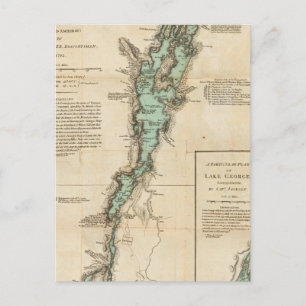 Eine Erhebung über den Champlain-See Postkarte