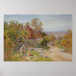 Eine Erholung am Weg Poster