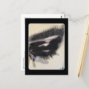 'Eine Erinnerung in der Dunkelheit' Malerei auf ei Postkarte