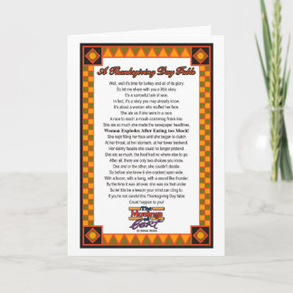 Eine Erntedank-Tagesfabel Feiertagskarte