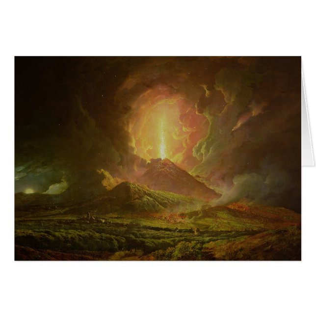 Eine Eruption von Vesuv, gesehen von Portici (Vorderseite (Horizontal))