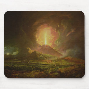 Eine Eruption von Vesuv, gesehen von Portici Mousepad
