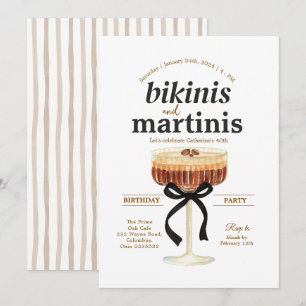 Eine etwas ältere Party Espresso Martini Thema Einladung