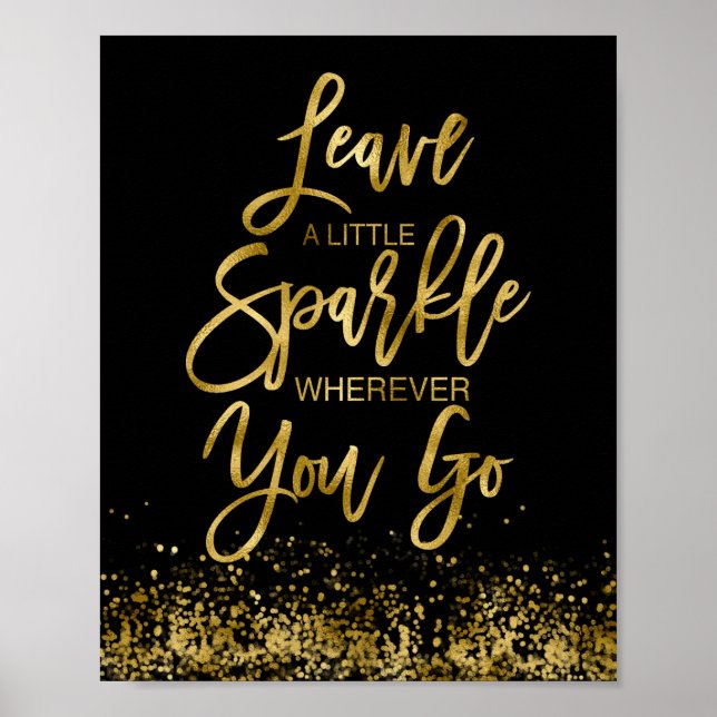 Eine etwas sparkle Motivierend Meldung verlassen Poster (Vorne)