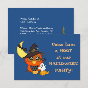 Eine Eule-Halloween-Party-Einladung Einladung