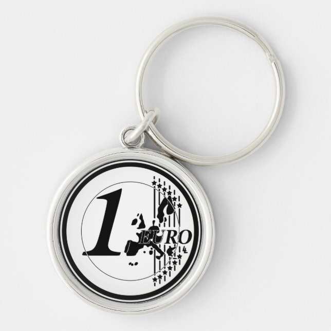 Eine Euro-Münze handgefertigt Schlüsselanhänger (Vorne)