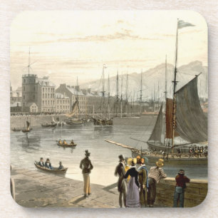 Eine Fähre, die bei Leith, von 'einer Reise um G Getränkeuntersetzer