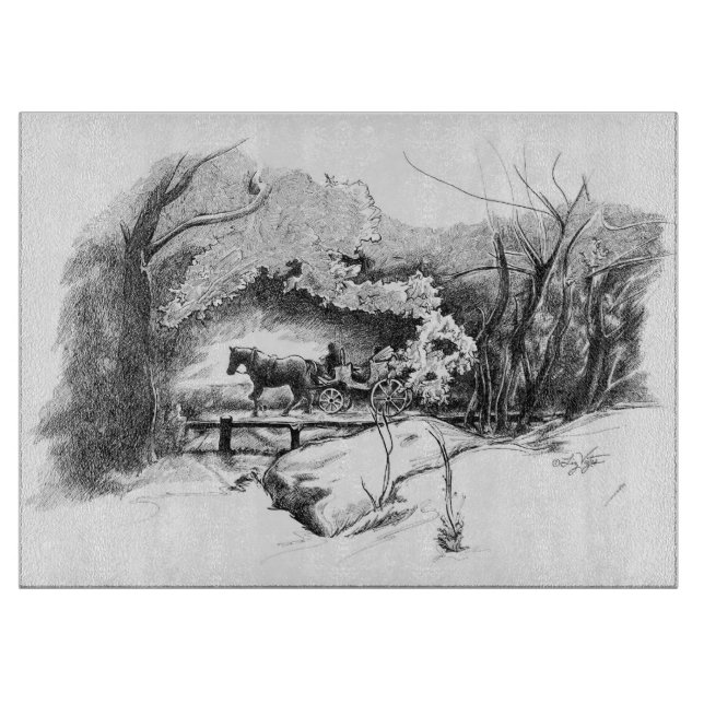 Eine Fahrt durch das Central Park Cutting Board Schneidebrett (Vorderseite)