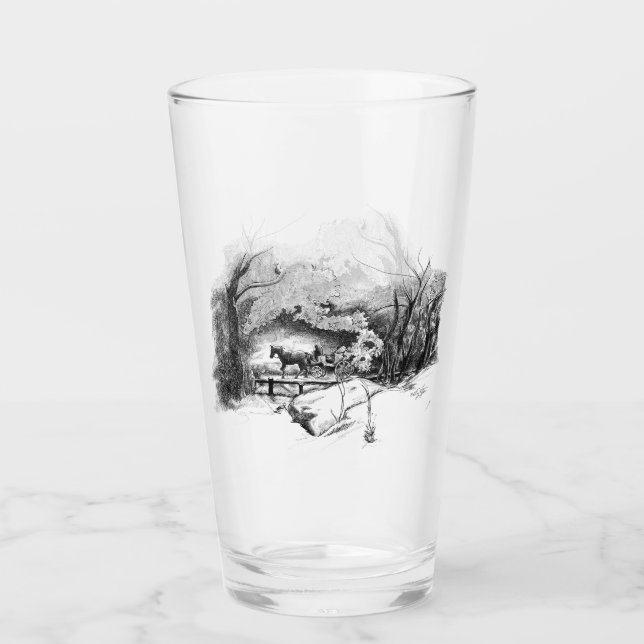 Eine Fahrt durch den Central Park Glass Cup Glas (Vorderseite)
