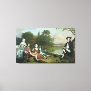 Eine Familie der Angler, 1749 Leinwanddruck