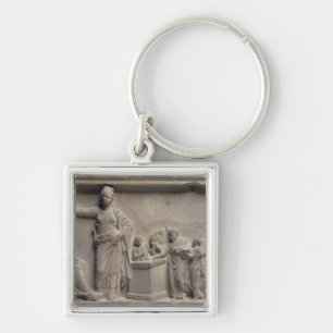 Eine Familie, die einen Stier Asclepius opfert Schlüsselanhänger