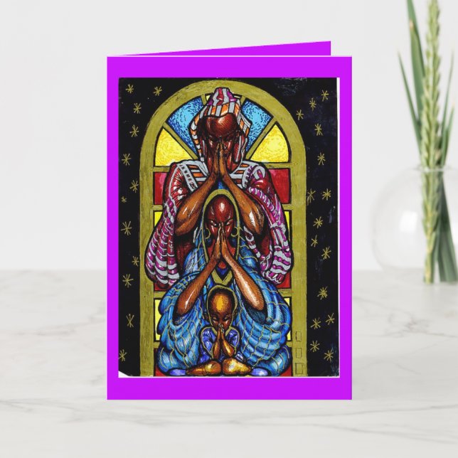 EINE FAMILIE, DIE ZUSAMMEN BETET, BLEIBE ZUSAMMEN KARTE (Vorderseite)